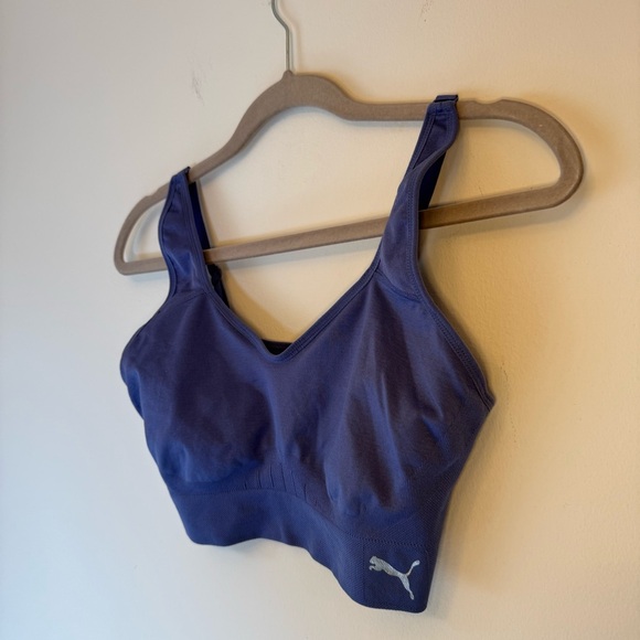 Puma Women's Blue/Periwinkle Sports Adjustable Bra 0028 - Picture 3 of 14